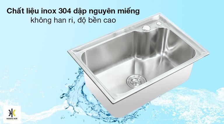Chậu rửa chén inox 304 có độ bền tốt, sử dụng an toàn, tính thẩm mỹ cao