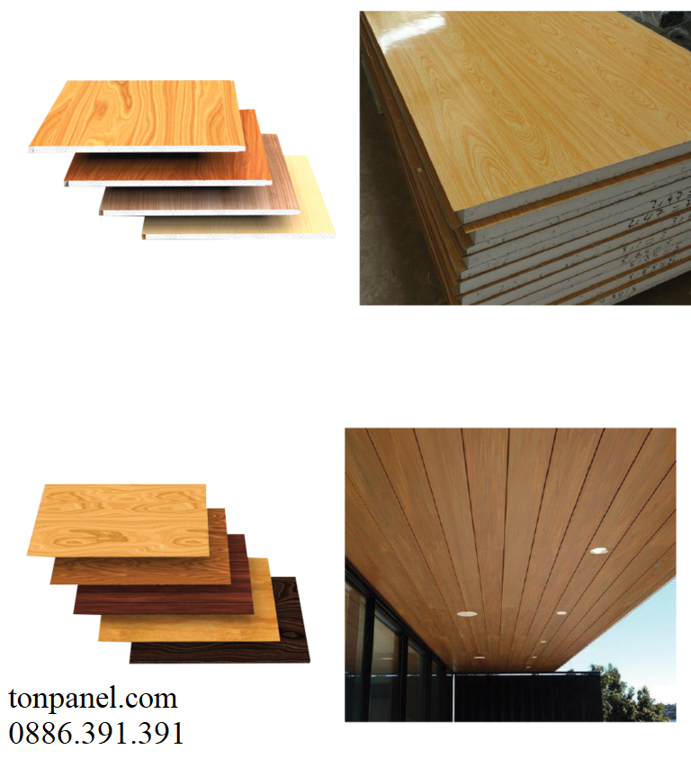 Mẫu tôn Panel xốp giả gỗ dùng lắp vách trần tăng tính thẩm mỹ cho công trình